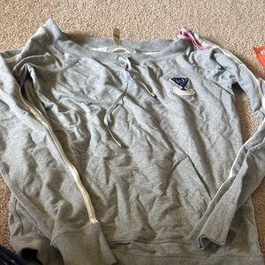 NWT vintage grail Victoria’s Secret pink crew off shoulder sweatshirt summer leg